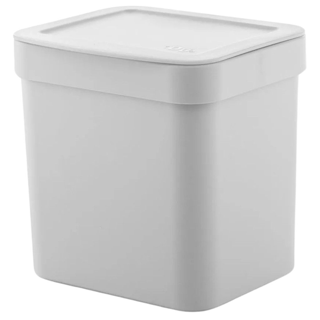 Lixeira 2,5 Litros Banheiro Pia Cozinha Escritório Lavabo Esconde Saco Trium Branca OU