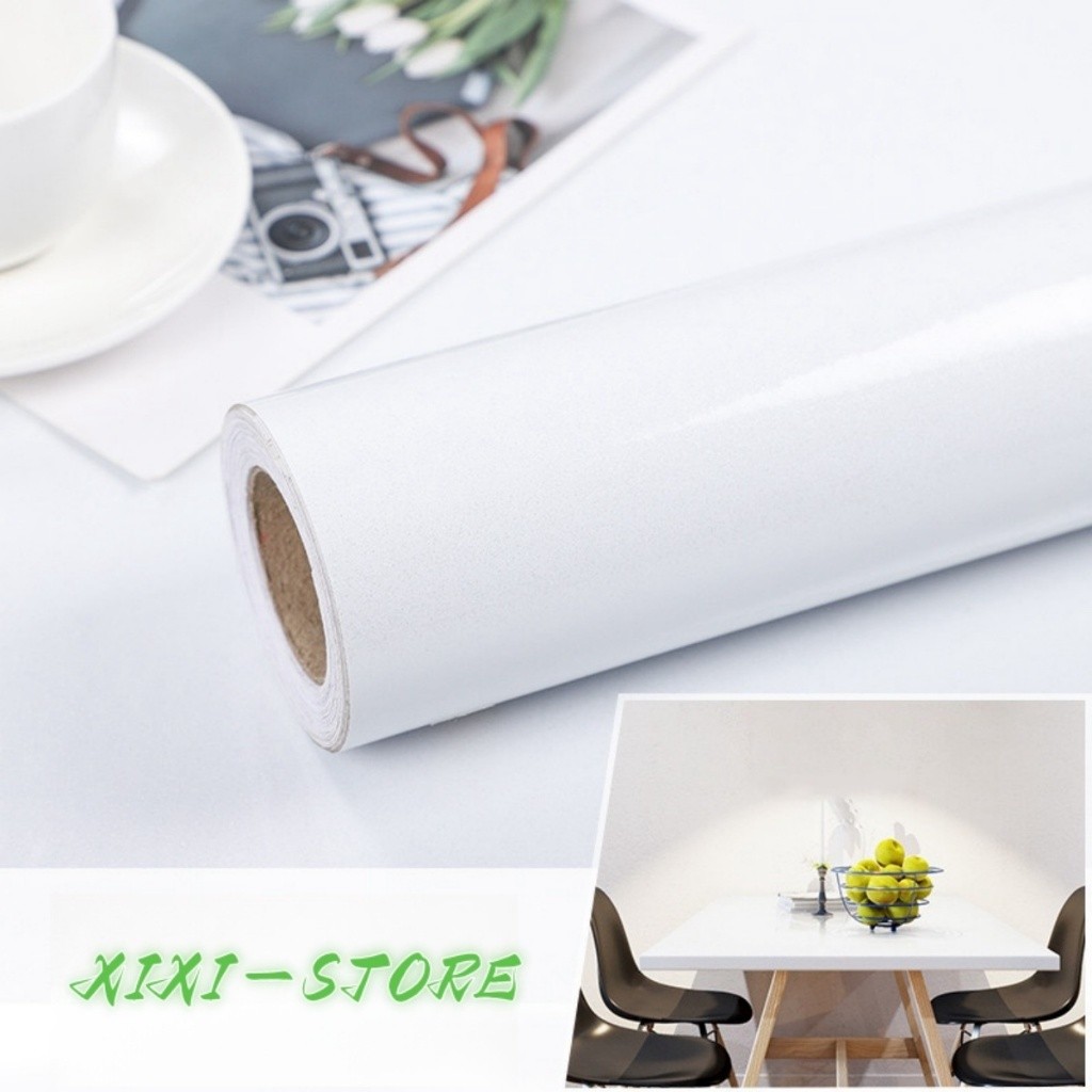 KIT Papel de parede autoadesivo 5m branco puro/sala/quarto em Oferta na Shopee