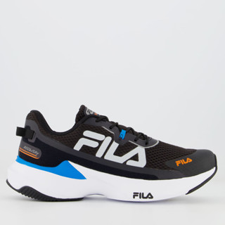 Tênis Fila Recovery Preto e Azul em Oferta na Shopee
