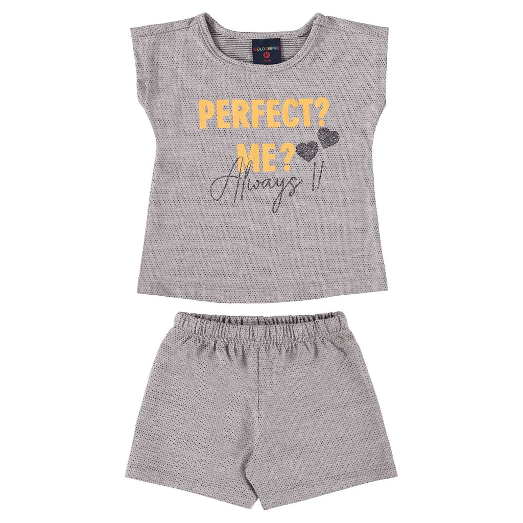 Conjunto com Blusa e Short para Bebê Menina Guloseima