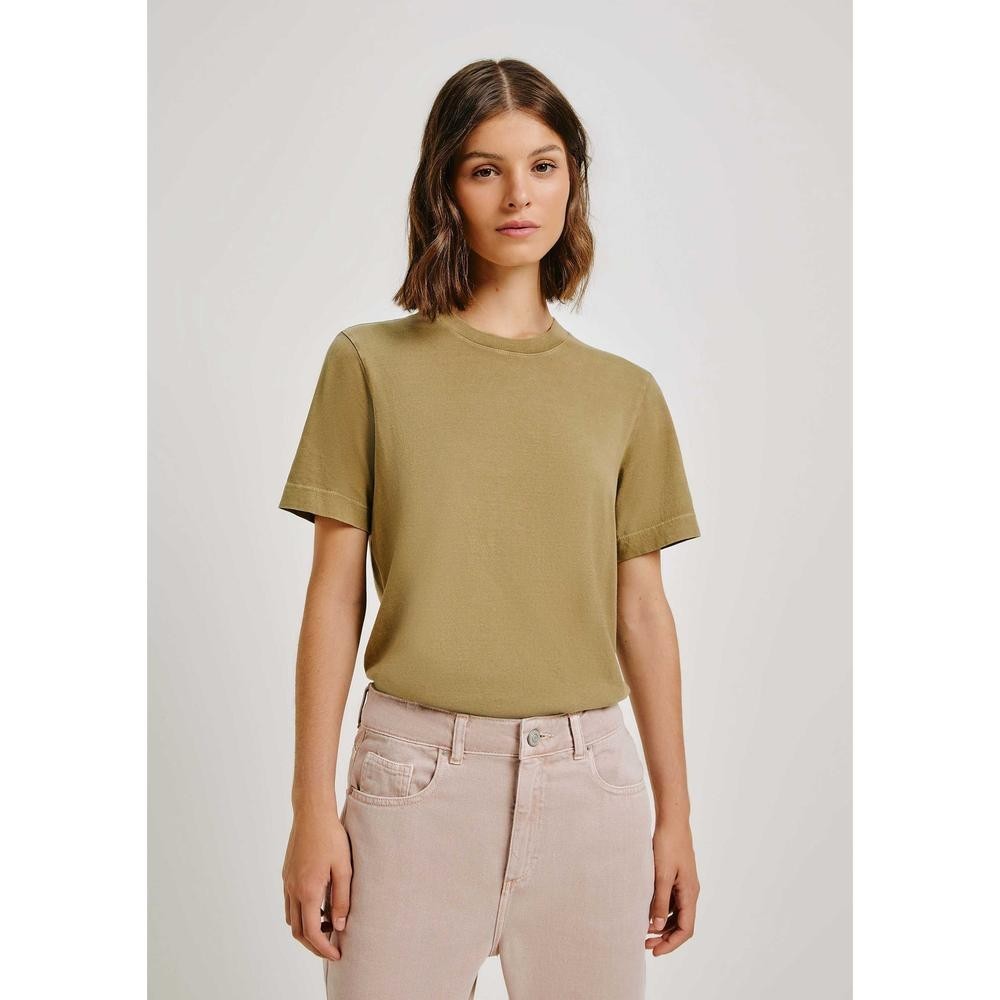 Blusa Feminina Manga Curta Estonada Hering em Oferta na Shopee