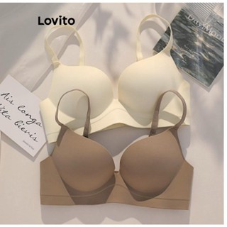 Lovito Bralette básico liso casual para mulheres LNE53055