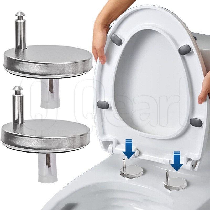 2Pcs/Set Conector De Assento De Vaso Sanitário-Kit De Fixação De Dobradiças De Tampa Acessórios De Reparo Para Banheiro-Ferragens Domésticas-Duráveis , Universais , À Prova D