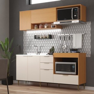 Cozinha Modulada 6 Portas e 2 Gavetas Alice em Oferta na Shopee