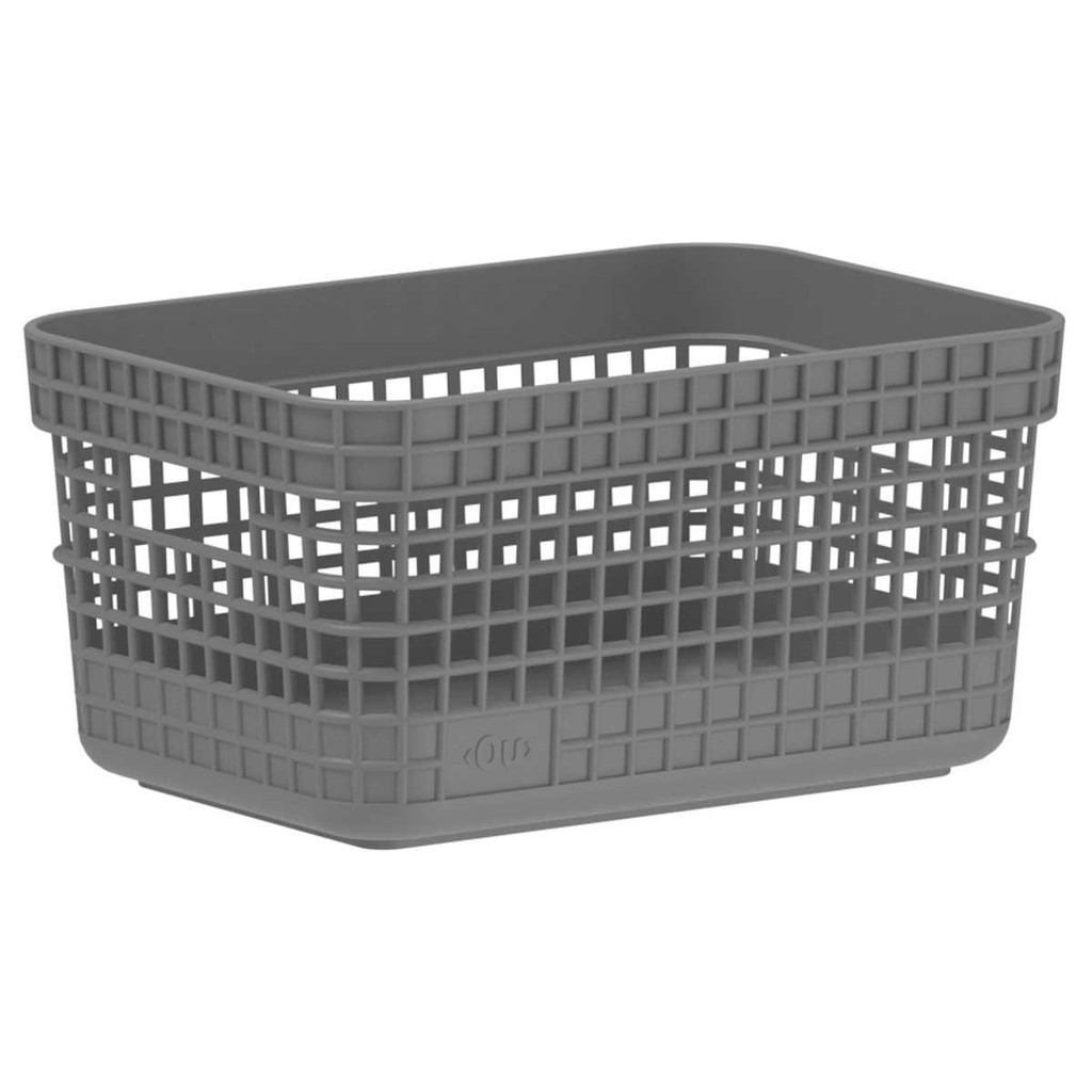 Cesto 2,5L Organizador Multiuso OU Grid Cinza em Oferta na Shopee