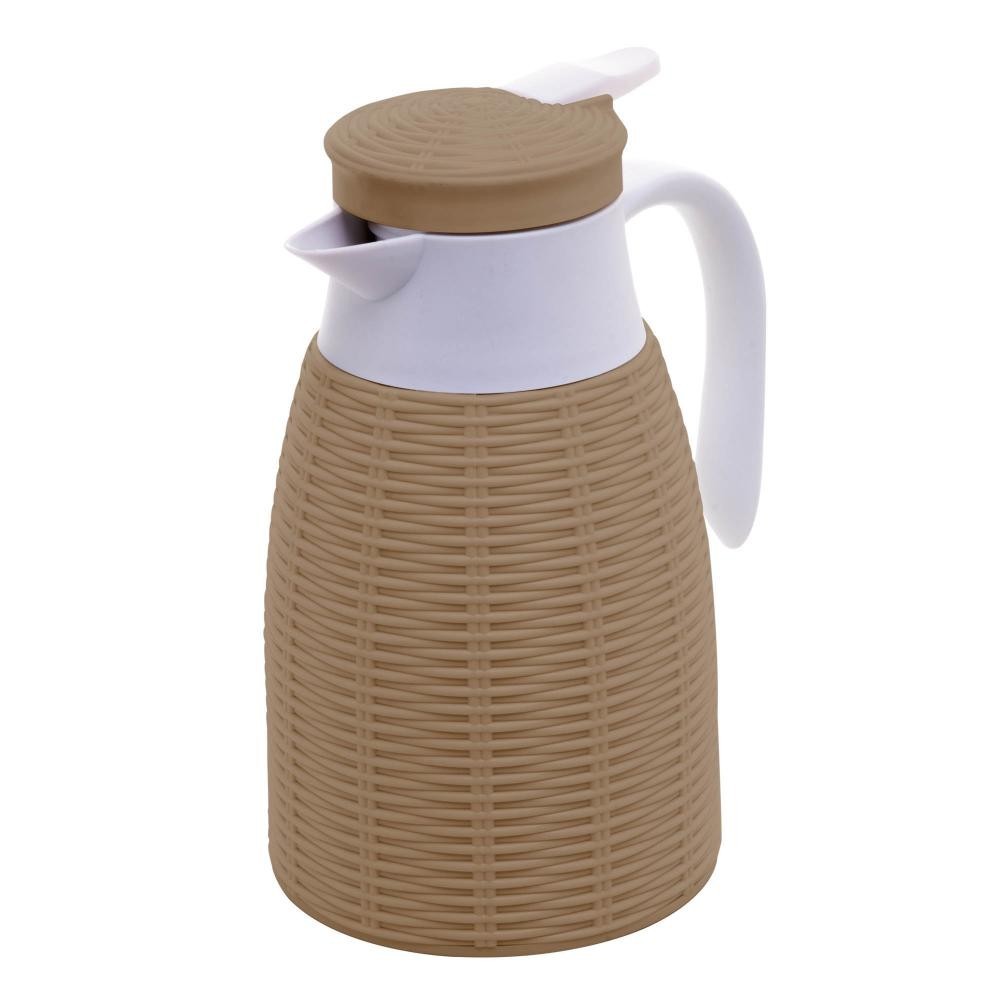 Garrafa Térmica Lyor Rattan de Plástico Marrom 1L - Home & Living
