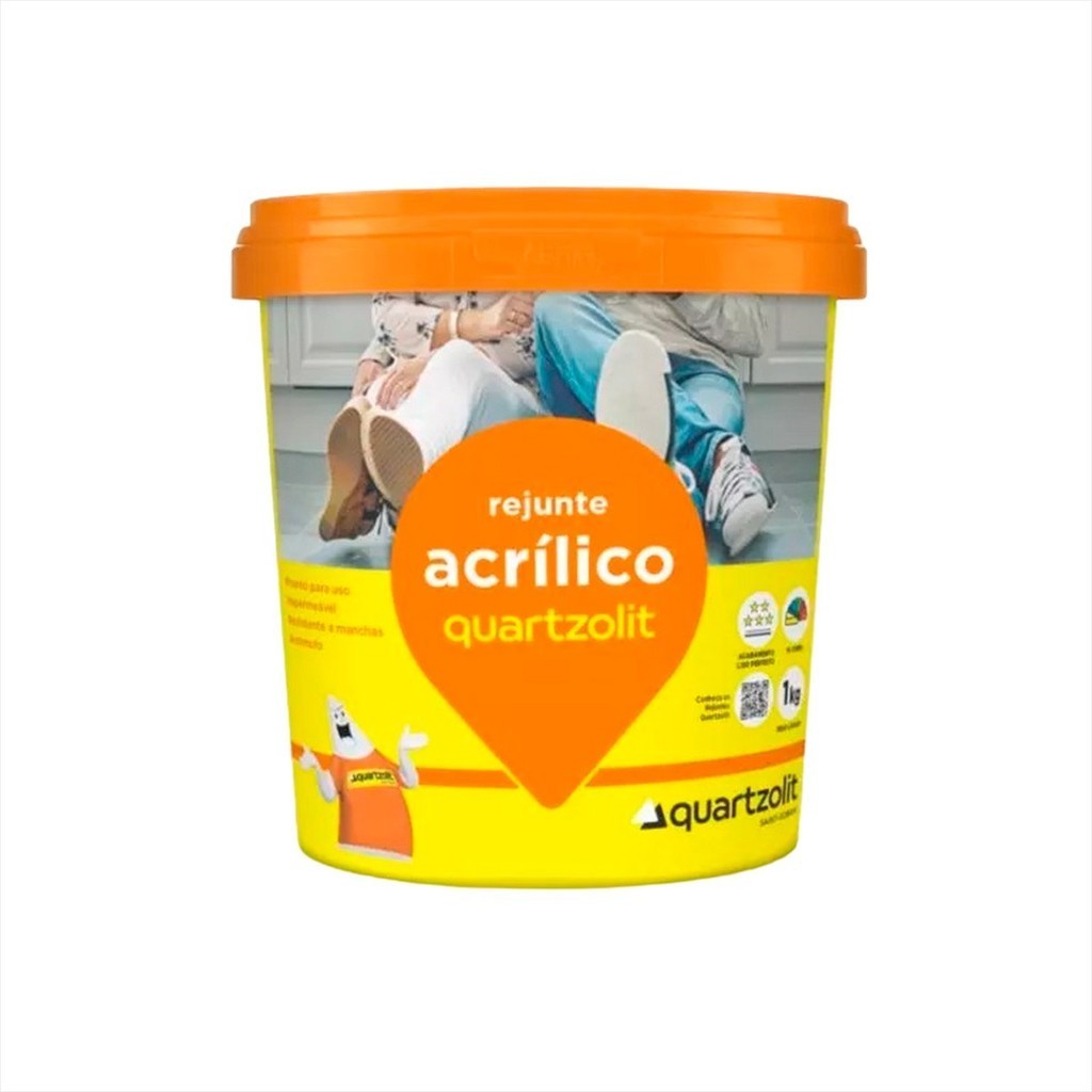 Rejunte Acrilico Pronto Para Uso 1kg Impermeável Antimofo Varias Cores Quartzoli