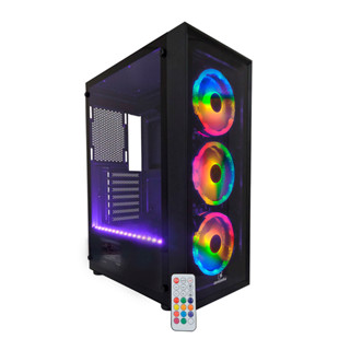 Gabinete Gamer Concórdia Glass X3602 RGB Fita Led Controle Fans em Oferta na Shopee