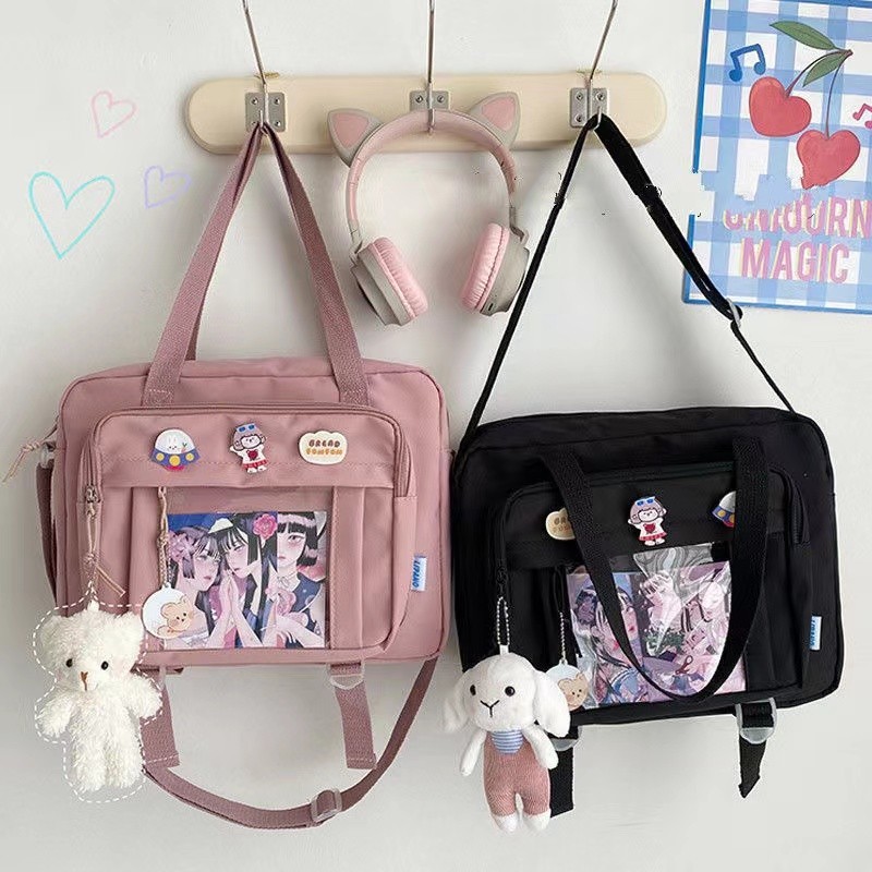 Bolsa Para Adolescentes Japonesas Kawaii High School bags , Bolsas De Mão Transparentes Itabag Preppy Shoulder Bag Livros Crossbody Bolso em Oferta na Shopee