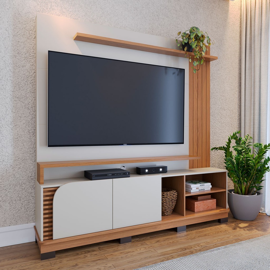 Estante para TV Até 75 Polegadas Jurerê 2 Portas - Home & Living