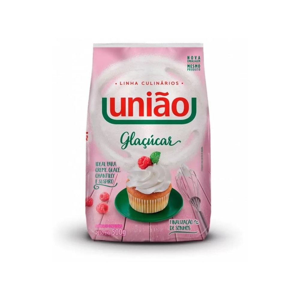 Açucar Confeiteiro Glaçúcar 500g - União em Oferta na Shopee