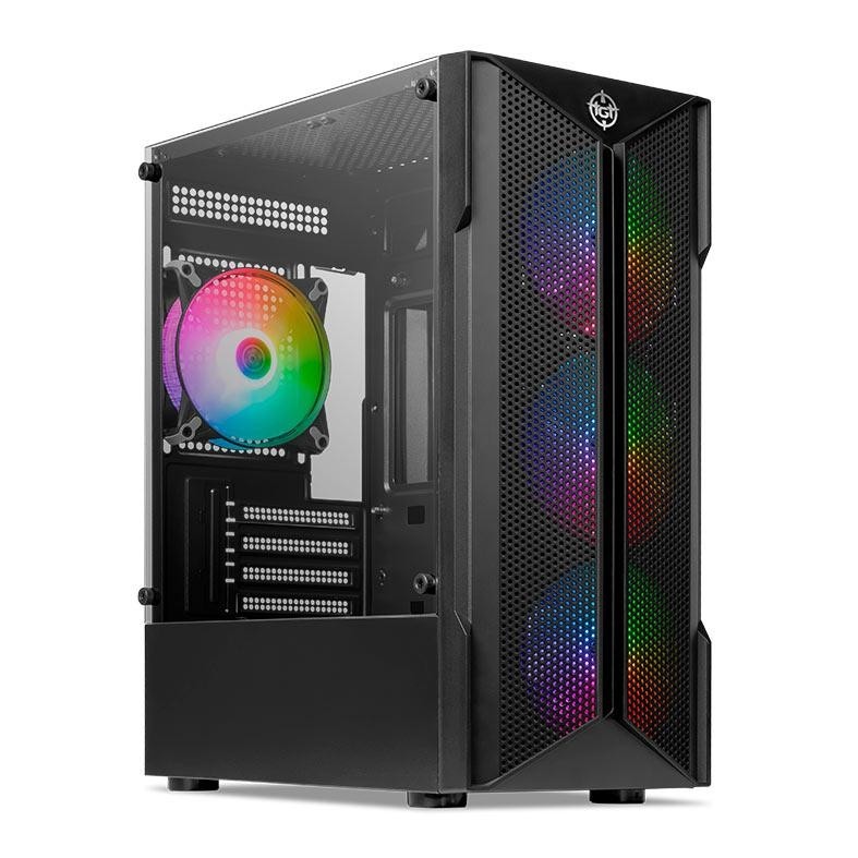 Gabinete Gamer TGT Skylancer V2, Mid-Tower, Lateral De Vidro, Com 4 Fans, Preto, TGT-SKLV2-BK-4F - Computers & Accessories