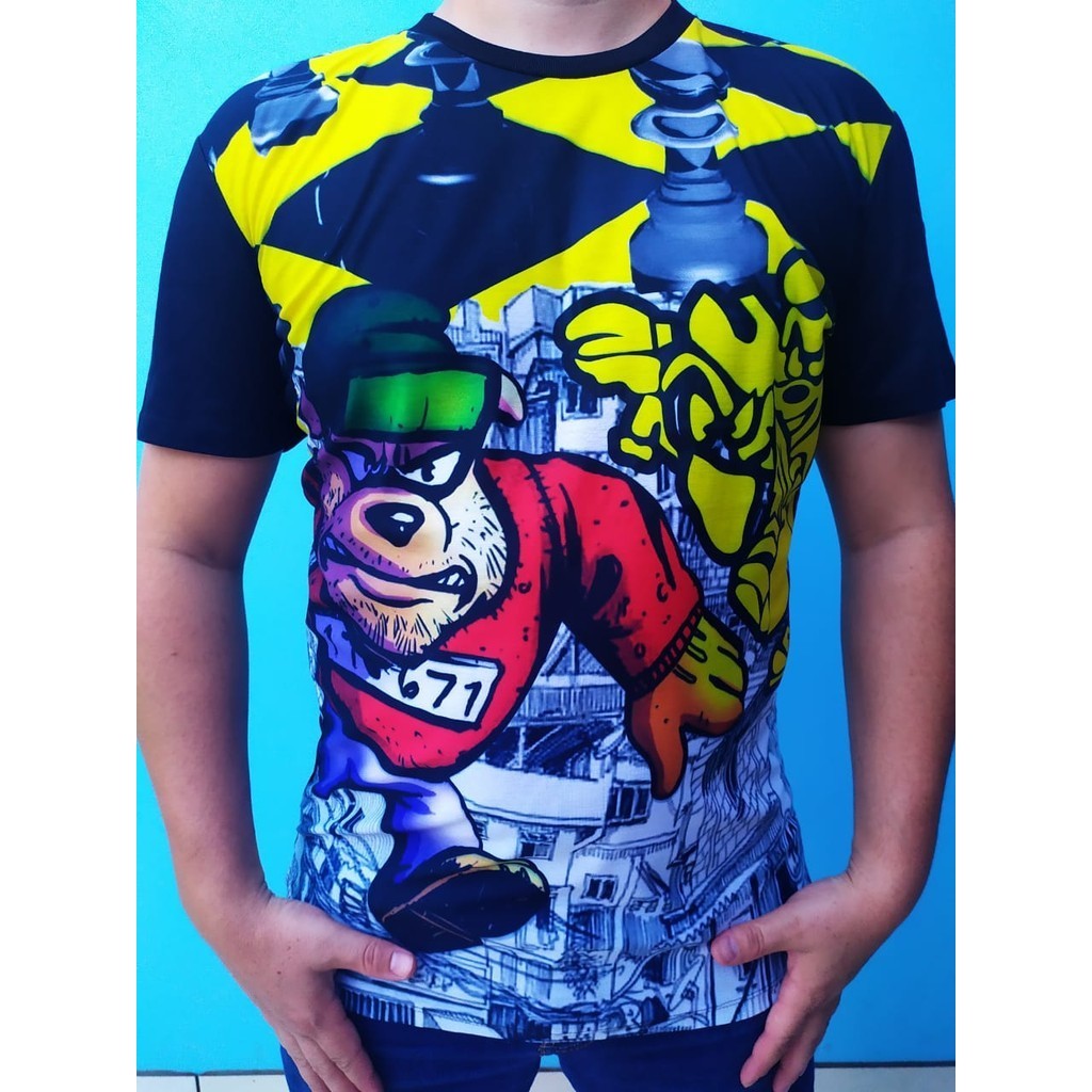 Camiseta Long Line de Quebrada Várias Estampas Maloka Coringa Favela Metralhas Tio Patinhas Chora Agora Ri Depois LL107