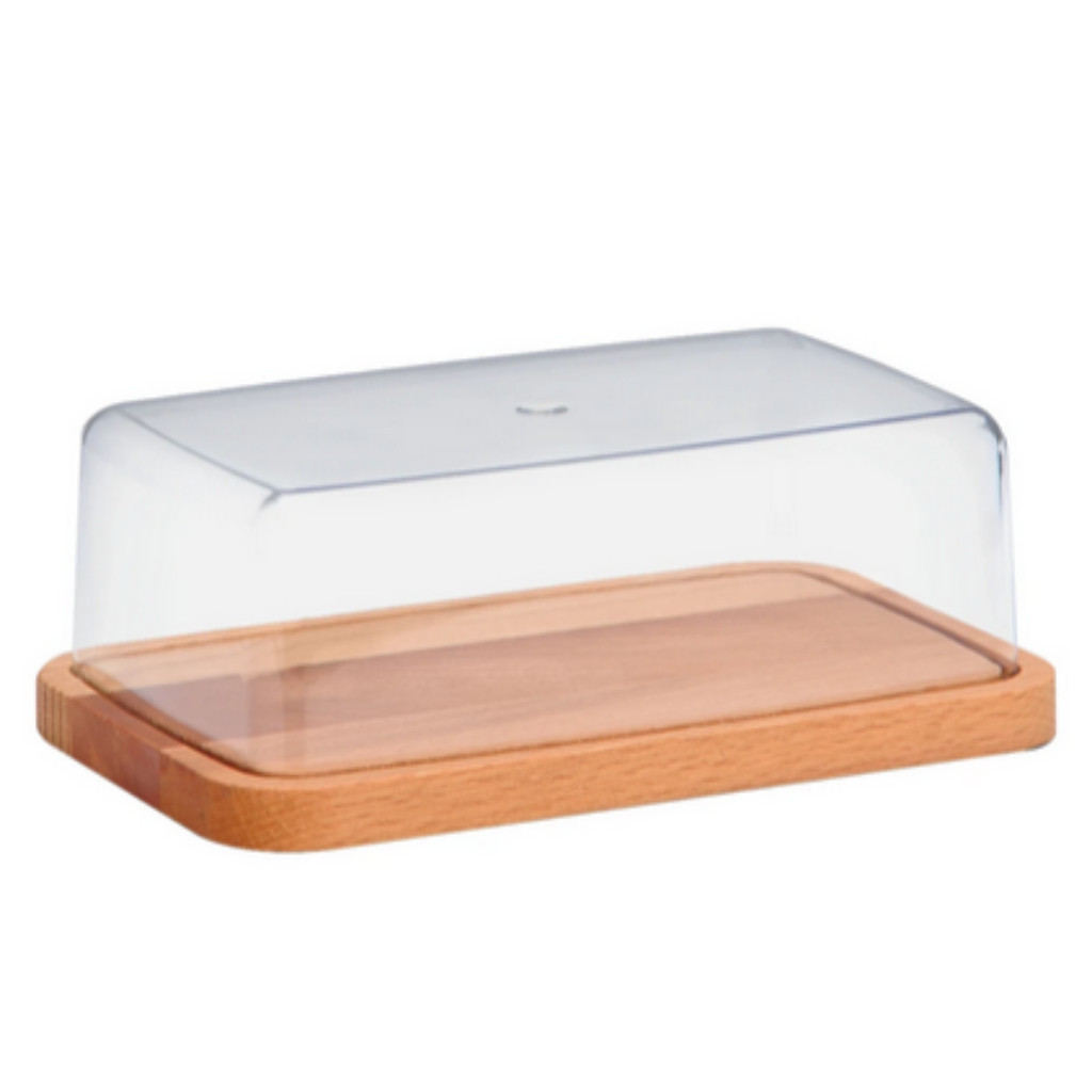 Manteigueira em Bambu com Tampa de Plástico 12x7x6,6cm Dynasty Full Fit