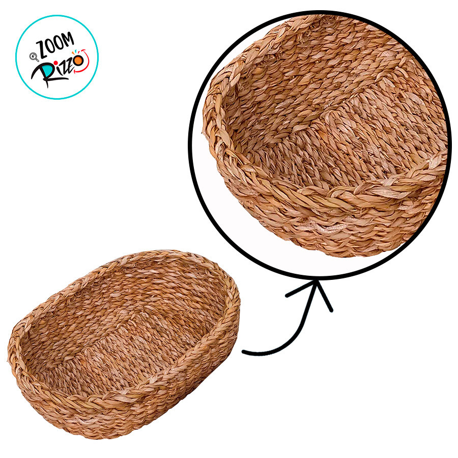 Detalhes do Cesta Decorativa Aimbere de Seagrass - 26x21x9cm - 1 unidade - Rizzo