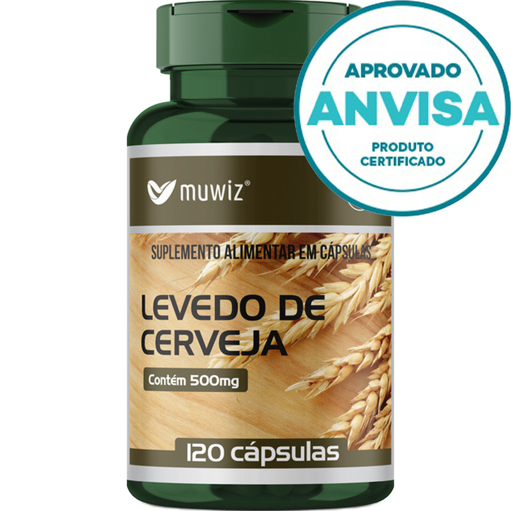 Levedo De Cerveja - 120 Cápsulas 500mg - Muwiz