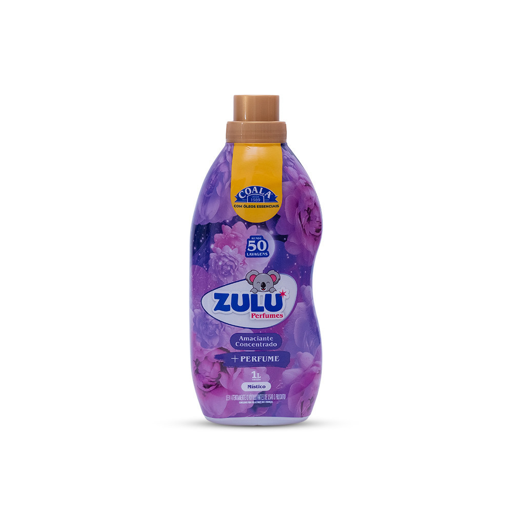 Amaciante de Roupas Concentrado Zulu Perfumes + Coala Místico 1L em Oferta na Shopee