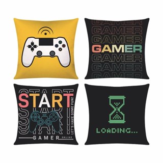 Kit c/ 4 Capas de Almofada Decorativas Estampadas 45x45 - Gamer em Oferta na Shopee