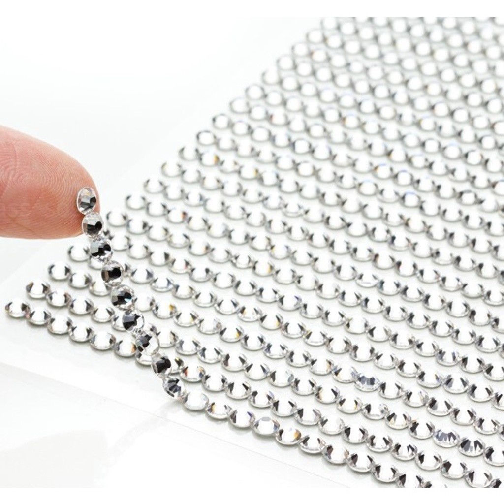 Imagem KIT 2 Cartela Adesivo Strass 4mm, 5mm, 6mm, 8mm, 10mm Para Artesanato Cor Marfim Decoração-youyi