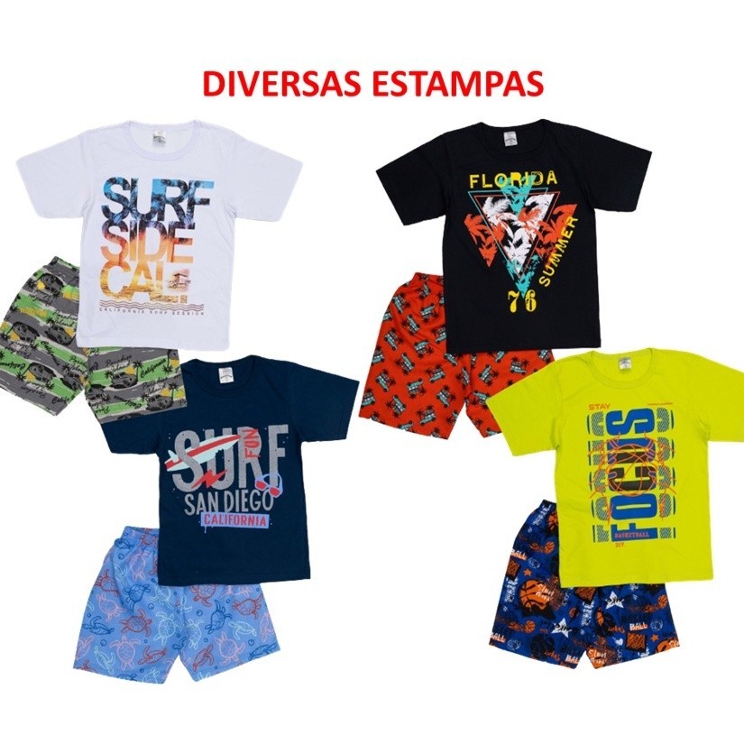 Conjunto de Bermuda e Camiseta Meninos