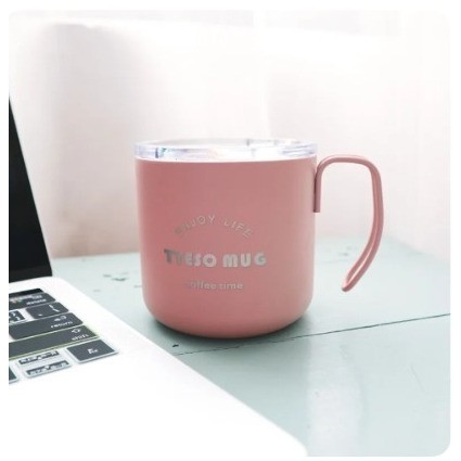 Caneca de Café 300ml Inox Dupla Parede com Tampa |  Enjoy Life
