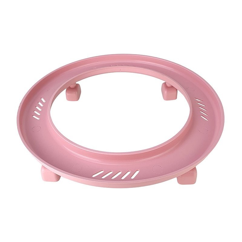 Suporte para Botijão de Plástico com Rodas Rosa