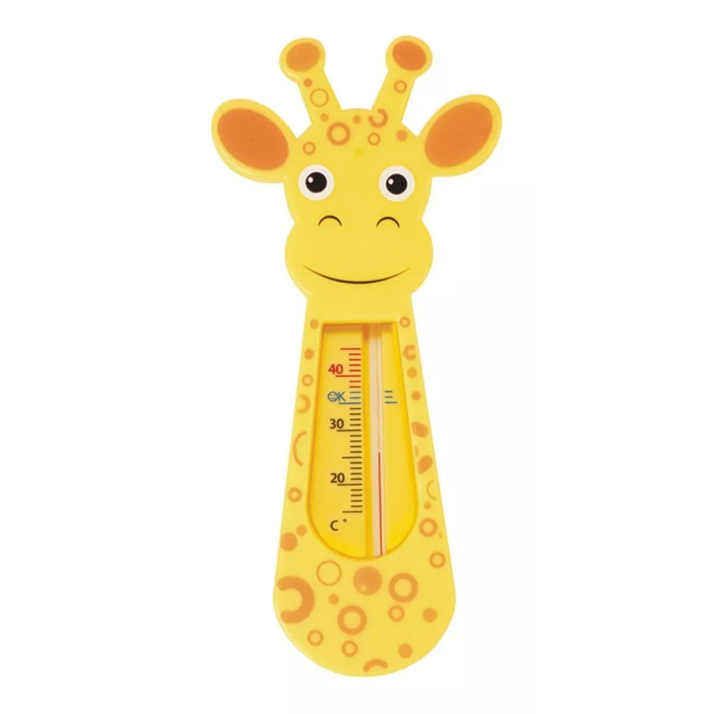 Termômetro de Banho Livre de Mercúrio Girafinha Amarelo