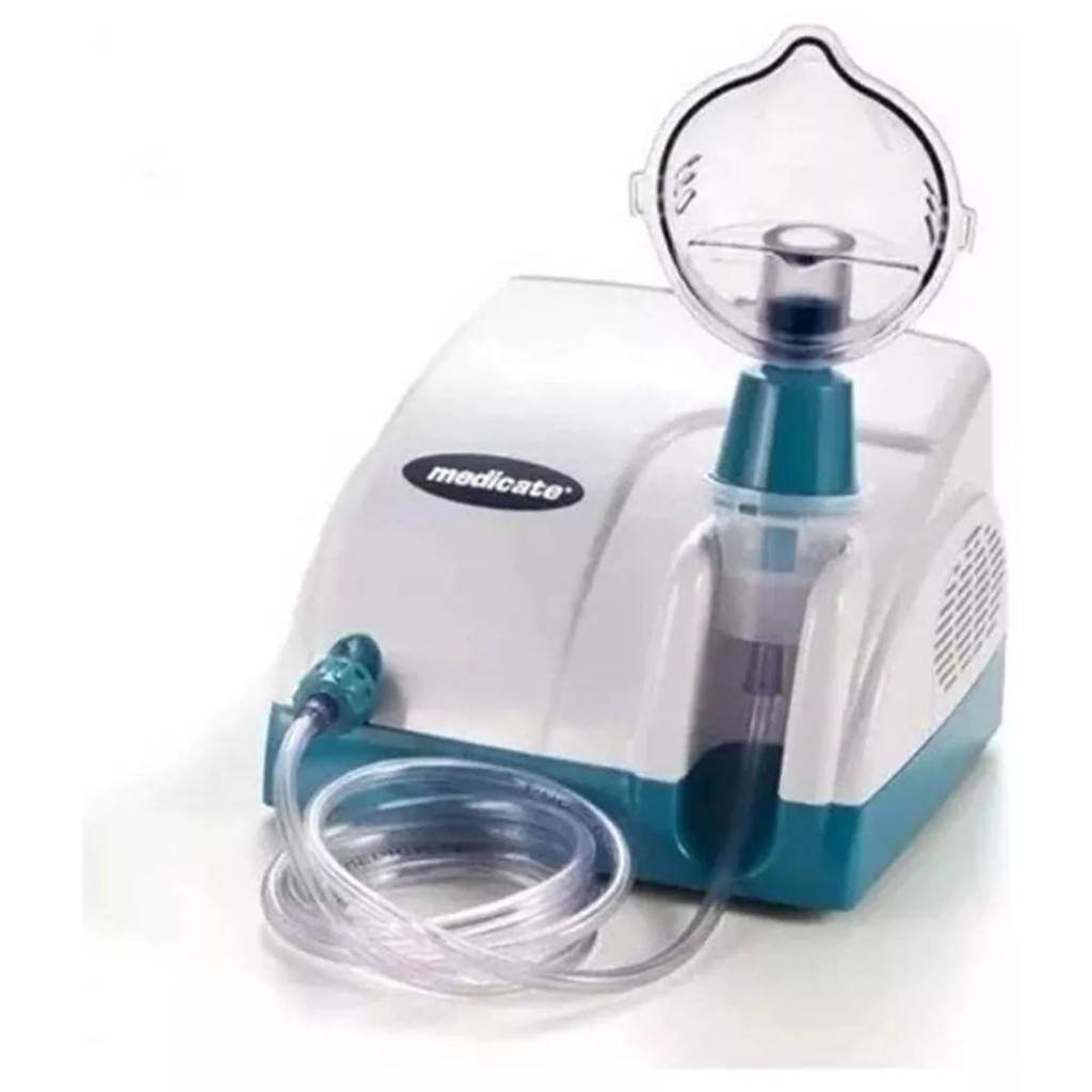 Nebulizador Inalador Medicate MD1000 Branco Verde Bivolt em Oferta na Shopee