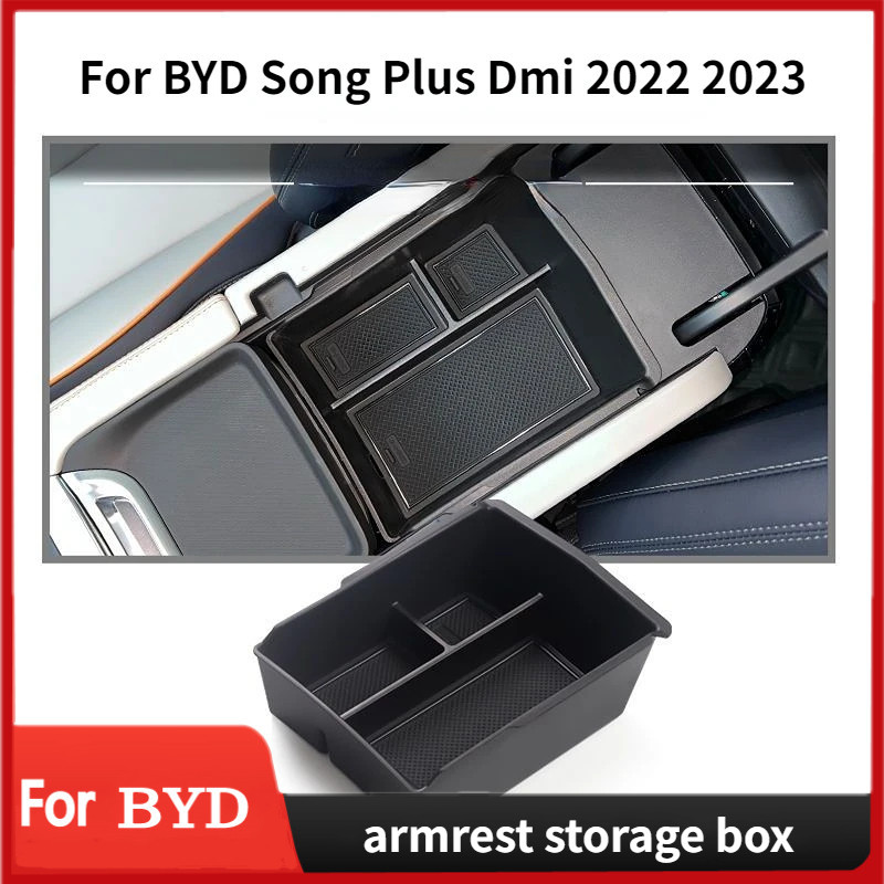 Para BYD SONG PLUS DM-i EV 2021 2022 Caixa De Armazenamento De Apoio De Braço Central Do Carro Conteúdo Console Decoração Interior Acessórios ABS
