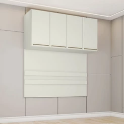 Armário Aéreo para Quarto Ponte Seletto 4 Portas Areia - Henn