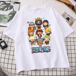 Camiseta Camisa blusa Unissex Básica 100% Algodão One Piece Chibi Fofo