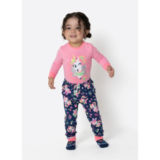 Pijama Manga Longa Bebê Menina Unicórnio Encantado - Puket em Oferta na Shopee
