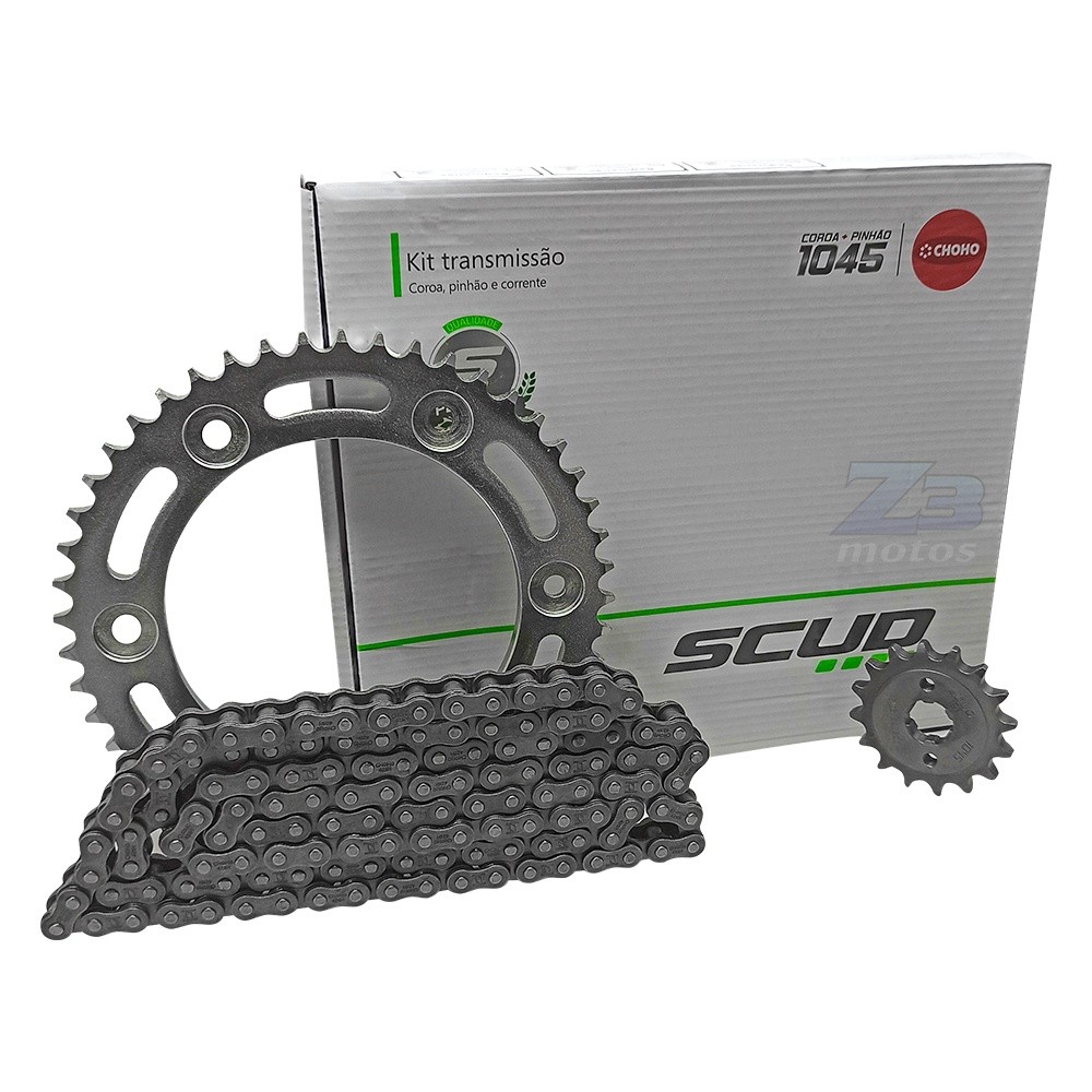 Kit Relacao Bros 160 Coroa 48 Dentes Pinhao 16 Dentes Scud