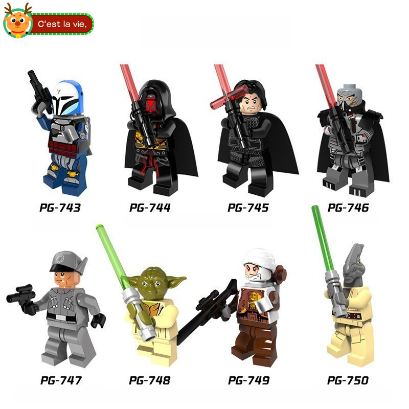 Brinquedo de montar Peça decorativa Brinquedos de Menino Presente de aniversário boneco de Yoda Kylo Ren