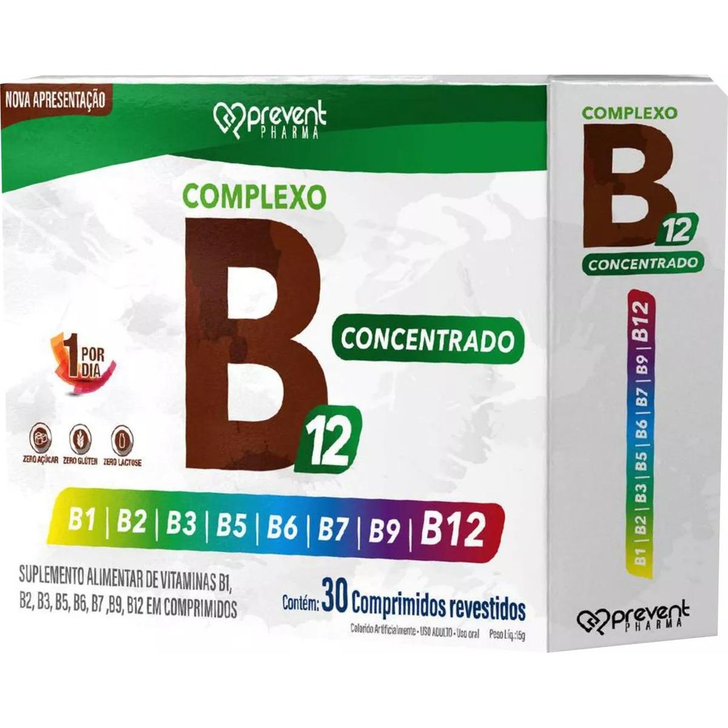 Complexo B12 Concentrado 30 Cápsulas - Prevent