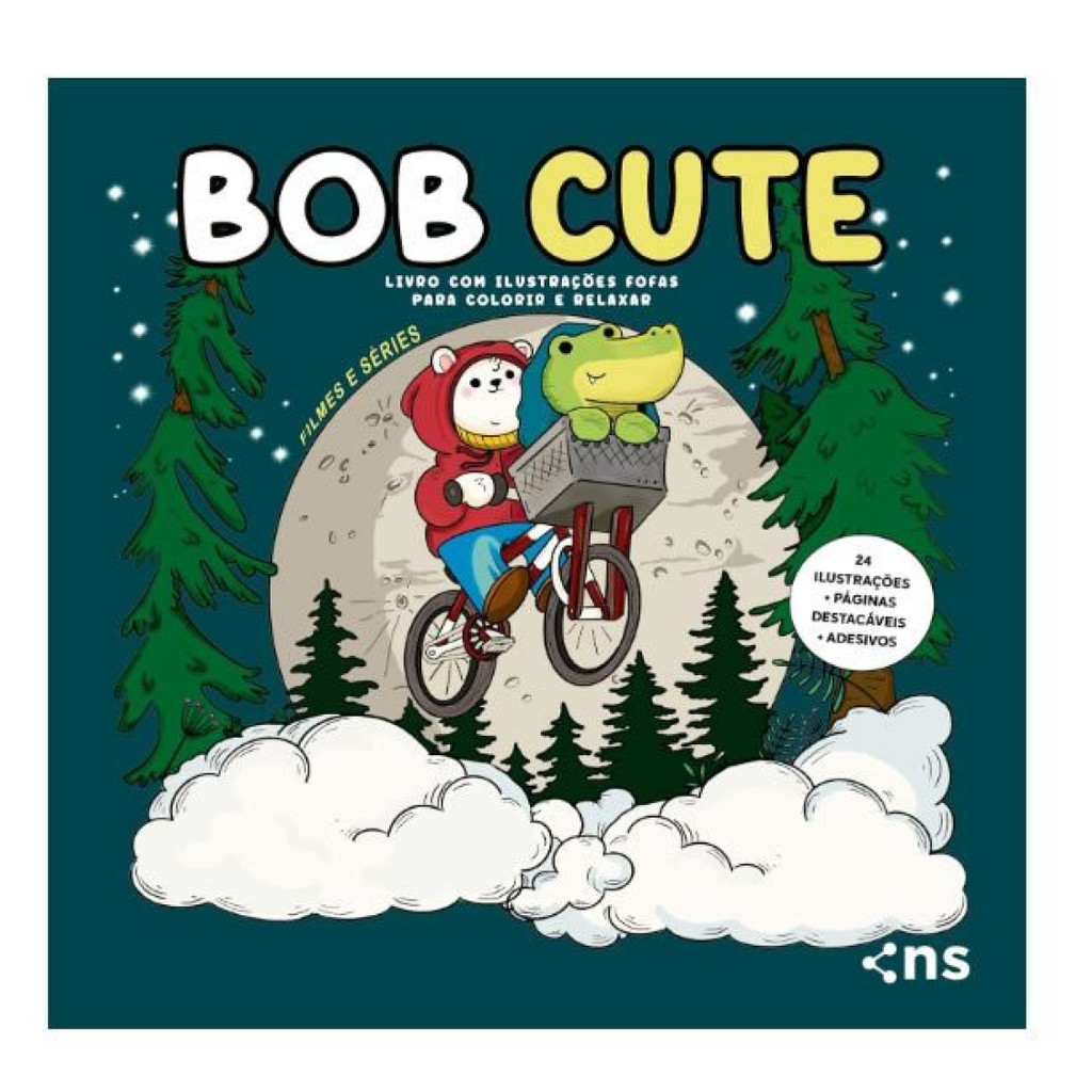 Bob cute – séries e filmes – livro com ilustrações fofas para colorir e relaxar papel 180gr em Oferta na Shopee