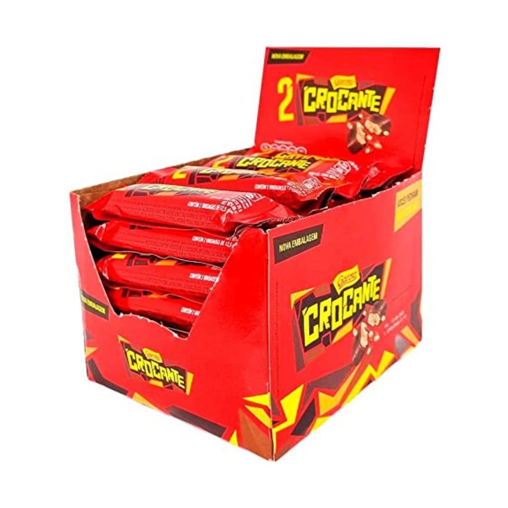 Chocolate Crocante Garoto CX 30 x 25g em Oferta na Shopee