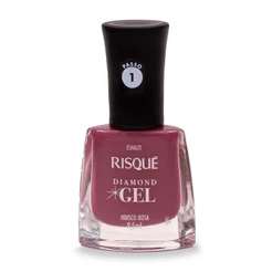 Esmalte Risqué Diamond Gel Hibisco Rosa Cremoso 9,5ml