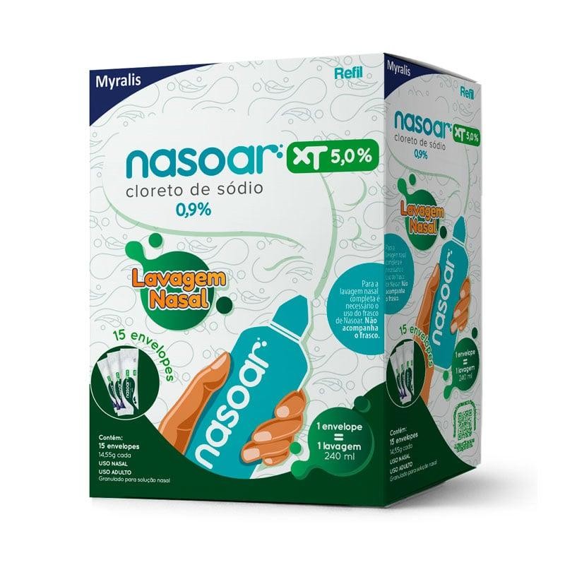 Refil Nasoar XT 5,0% Granulado Para Solução Nasal 15 Envelopes
