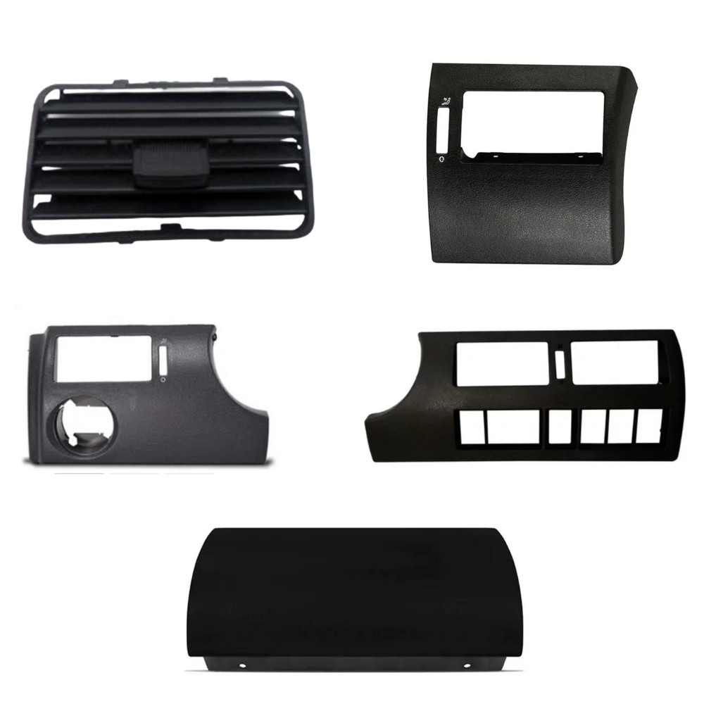 Kit Moldura Painel+tela Difusor Gol Parati Saveiro G3 Preto