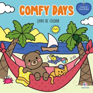 Livro Comfy & cozy books Comfy Days | Para Colorir em Oferta na Shopee