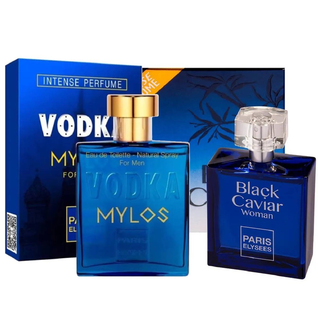 Kit Vodka Mylos e Black Caviar Woman - Paris Elysees