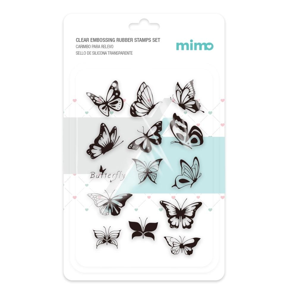 Carimbo para Relevo - Borboletas - Mimo - 11 x 16 cm em Oferta na Shopee