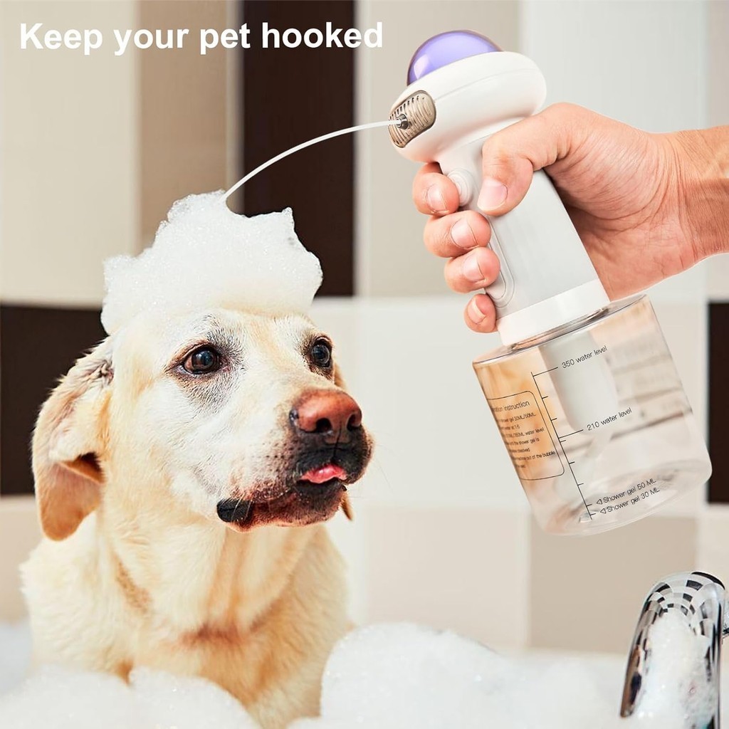 Máquina Elétrica de Espuma para Banho de Cães – Limpeza Profunda, Portátil e Automática