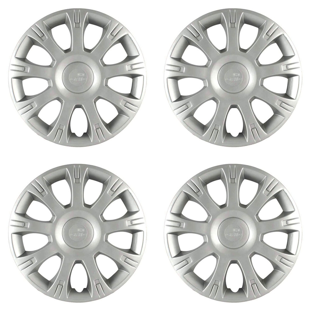 Calota Aro 14" cor Prata Modelo Sandero/Logan 2009/13 (Jogo c/ 4 Calotas) Grid - 086AR-PTA-E