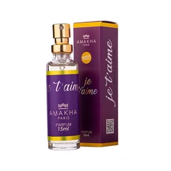 Perfume Feminino Je t'aime Deo Colônia 15ml - Alta Fixação Perfume de Bolsa Amakha Paris