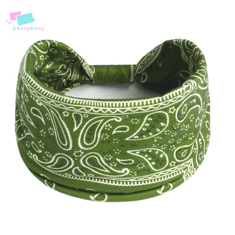 Abongbanghn Boho Nó Turbantes Yoga Elástico Envoltório Feminino Bandanas Largas Headwear Impresso Moda Acessórios De Fai em Oferta na Shopee