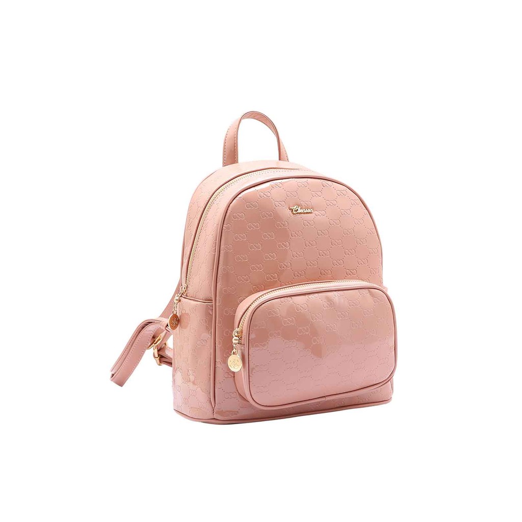 Mochila Feminina Chenson Original Mini Logo Verniz Costas 8485034 em Oferta na Shopee