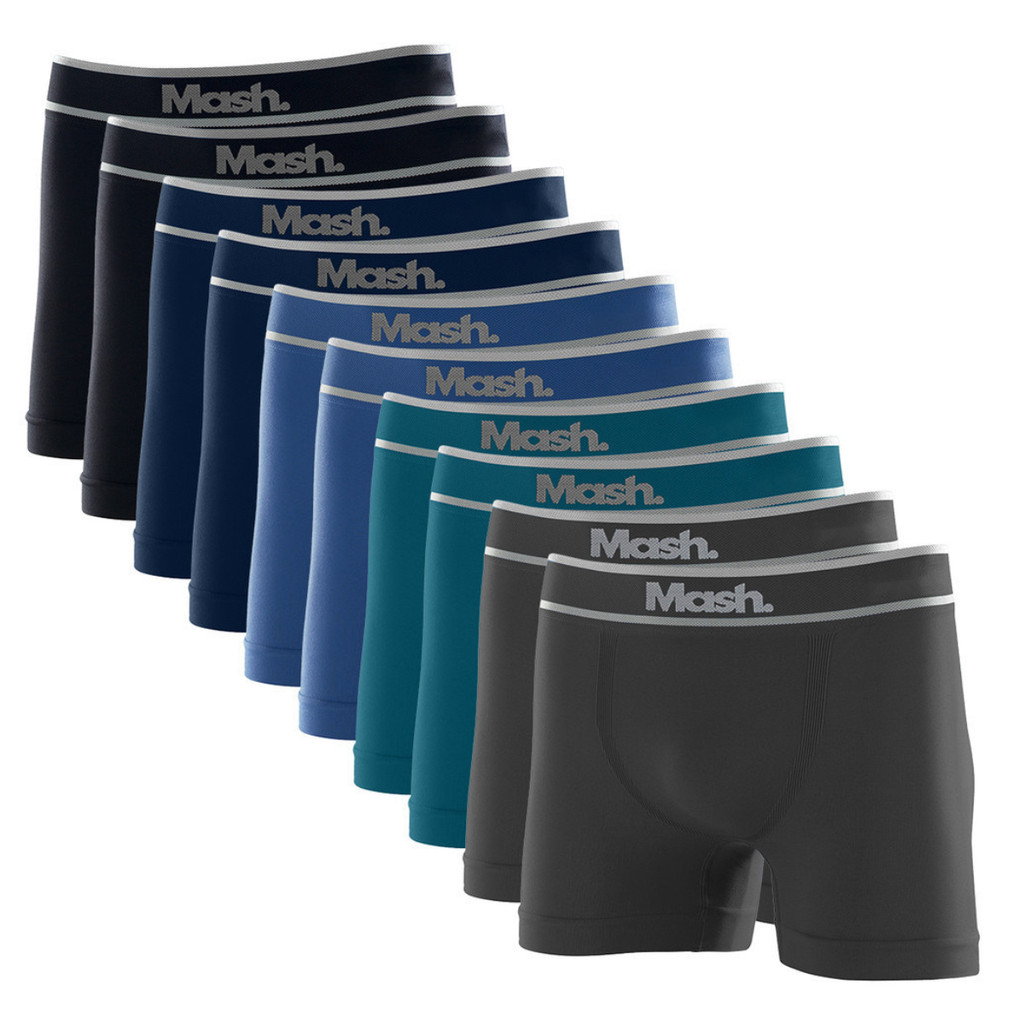 Kit 10 Cuecas Sem Costura Microfibra Confortável Original Mash - Men Clothes