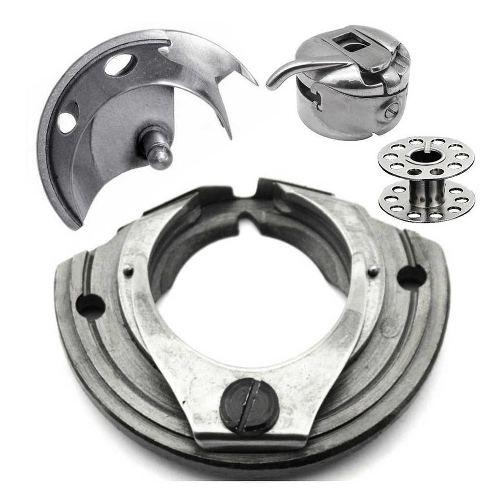 Bloco Lancadeira Caixa Bobina Reta Singer 15-30 15-96 Preta KIT